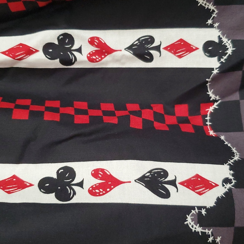 NW/OT Hot Topic's Mad Tea Party Stripe Suspender Skirt - Picture 15 of 16